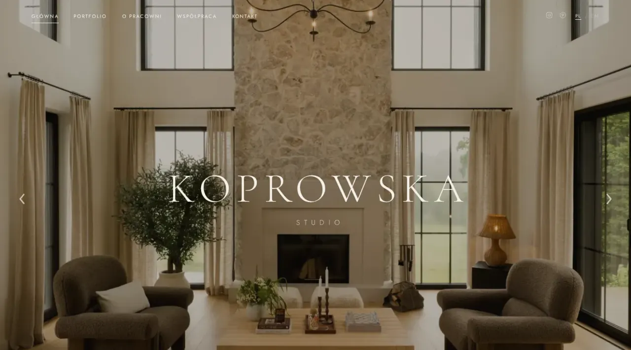 Koprowska Studio — Bilingual Interior Design Website